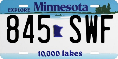 MN license plate 845SWF
