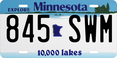 MN license plate 845SWM