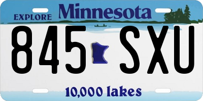 MN license plate 845SXU