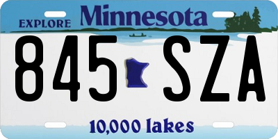 MN license plate 845SZA
