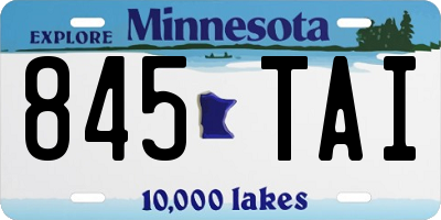 MN license plate 845TAI