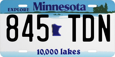 MN license plate 845TDN