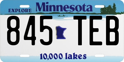 MN license plate 845TEB