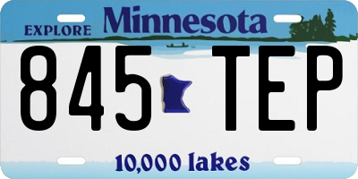MN license plate 845TEP