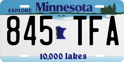 MN license plate 845TFA