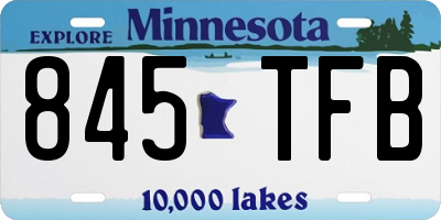 MN license plate 845TFB