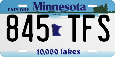 MN license plate 845TFS