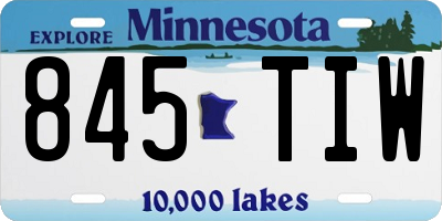 MN license plate 845TIW