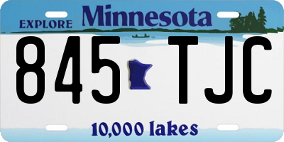 MN license plate 845TJC