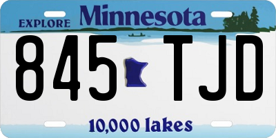 MN license plate 845TJD