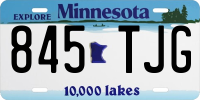 MN license plate 845TJG