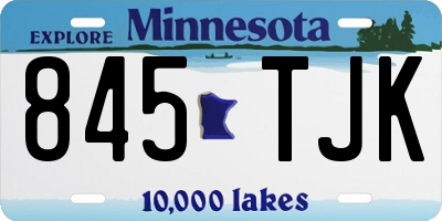 MN license plate 845TJK