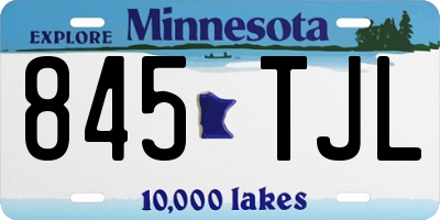 MN license plate 845TJL
