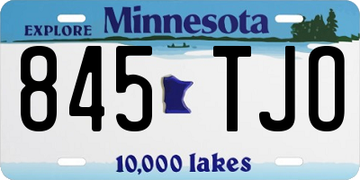 MN license plate 845TJO