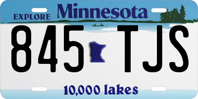 MN license plate 845TJS