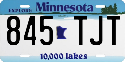 MN license plate 845TJT
