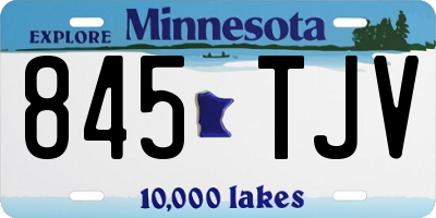 MN license plate 845TJV