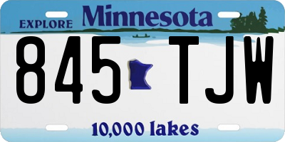 MN license plate 845TJW