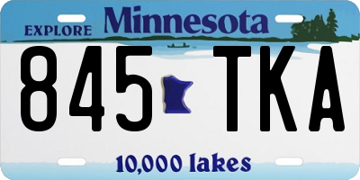MN license plate 845TKA