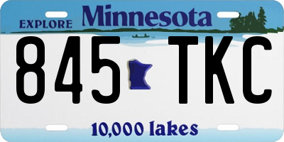 MN license plate 845TKC