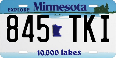 MN license plate 845TKI