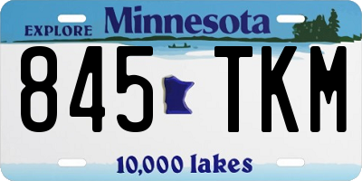 MN license plate 845TKM