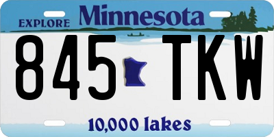 MN license plate 845TKW