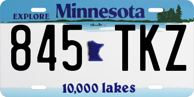 MN license plate 845TKZ
