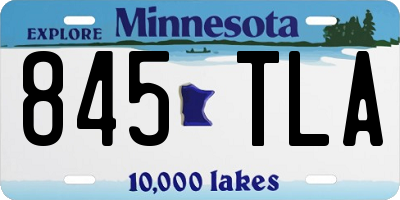 MN license plate 845TLA