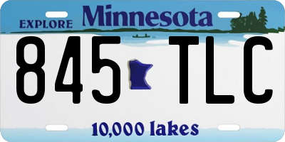 MN license plate 845TLC