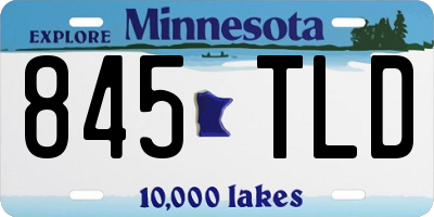 MN license plate 845TLD