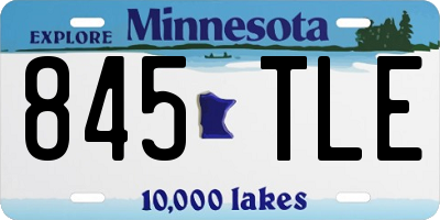 MN license plate 845TLE