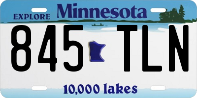 MN license plate 845TLN