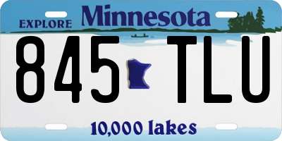 MN license plate 845TLU