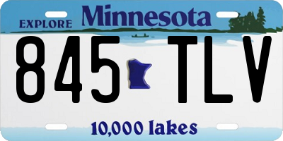 MN license plate 845TLV