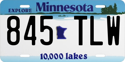 MN license plate 845TLW