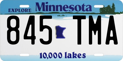 MN license plate 845TMA