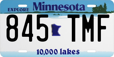 MN license plate 845TMF