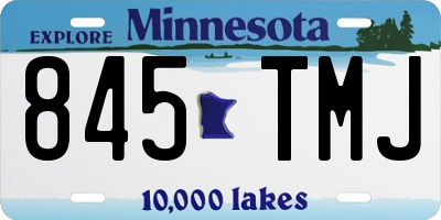 MN license plate 845TMJ