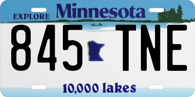 MN license plate 845TNE