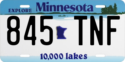 MN license plate 845TNF
