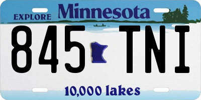MN license plate 845TNI