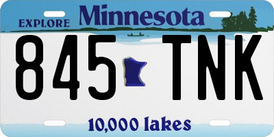 MN license plate 845TNK