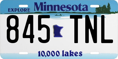 MN license plate 845TNL