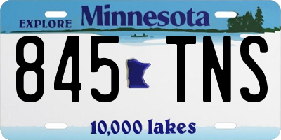 MN license plate 845TNS