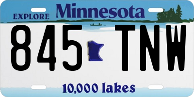 MN license plate 845TNW