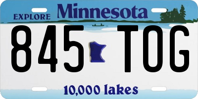 MN license plate 845TOG