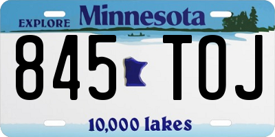 MN license plate 845TOJ