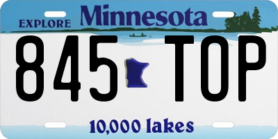 MN license plate 845TOP