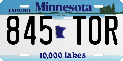 MN license plate 845TOR